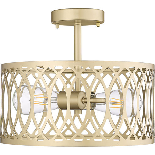 Arelyn 1 Light 13 inch Painted Modern Gold Semi-Flush Mount Ceiling Light